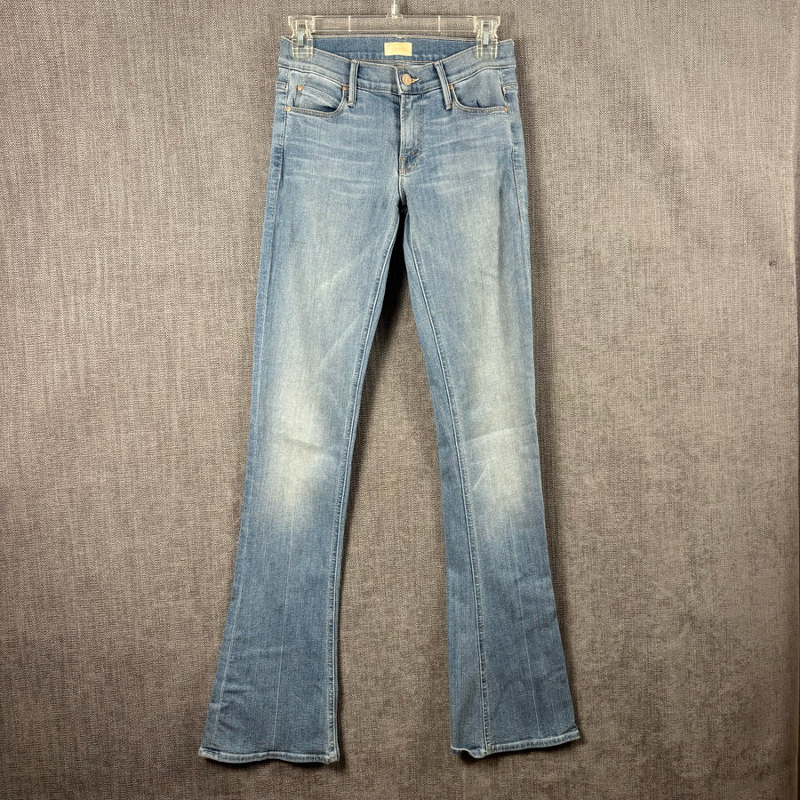 MOTHER Light-Wash Flare Jeans Size 26 — 01 front