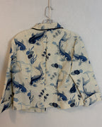 Dianne Keessee Blue Crane Print Blazer — 04 back 2
