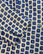 Navy Geometric Print Blazer — 06 detail