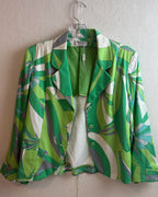 Averardo Bessi Green Abstract Print Jacket Size USA 14 (IT 48) — 04 back