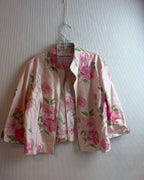 Pink Floral Button Blouse — 01 front
