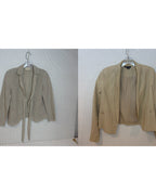 Mixed pure DKNY and Vince Beige Linen Blazers Size 8 (Vince blazer) — 01 both included items, front