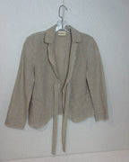 Mixed pure DKNY and Vince Beige Linen Blazers Size 8 (Vince blazer) — 02 front