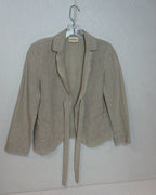 Mixed pure DKNY and Vince Beige Linen Blazers Size 8 (Vince blazer) — 03 front 2
