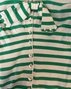 MOTH Green Striped Cardigan — 03 detail