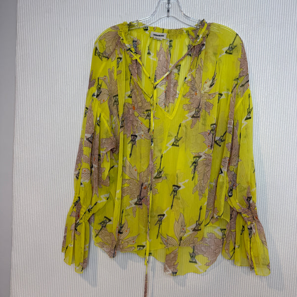 Zadig & Voltaire Talisa Blossom Crepon Blouse Size S — 01 front