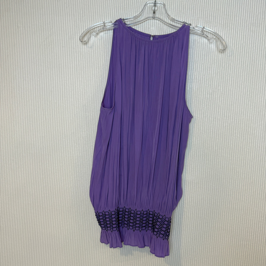 Purple Crochet Trim Dress Size P — 01 front