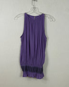 Purple Crochet Trim Dress Size P — 02 front 2