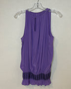 Purple Crochet Trim Dress Size P — 03 back
