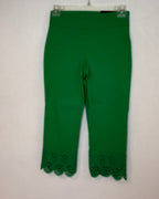 Attyre Green Eyelet Cropped Pants Size 6P — 02 back