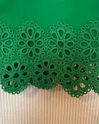Attyre Green Eyelet Cropped Pants Size 6P — 03 detail