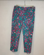 Attyre Teal Paisley Pants Size 6 — 01 front