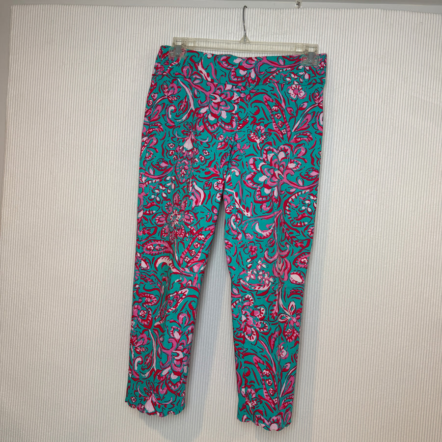 Attyre Teal Paisley Pants Size 6 — 01 front
