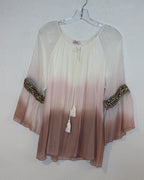Scandal Cream Ombre Blouse — 01 front