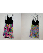 Alice + Trixie Colorful Skirt Black Top Dress — 01 both included items, front