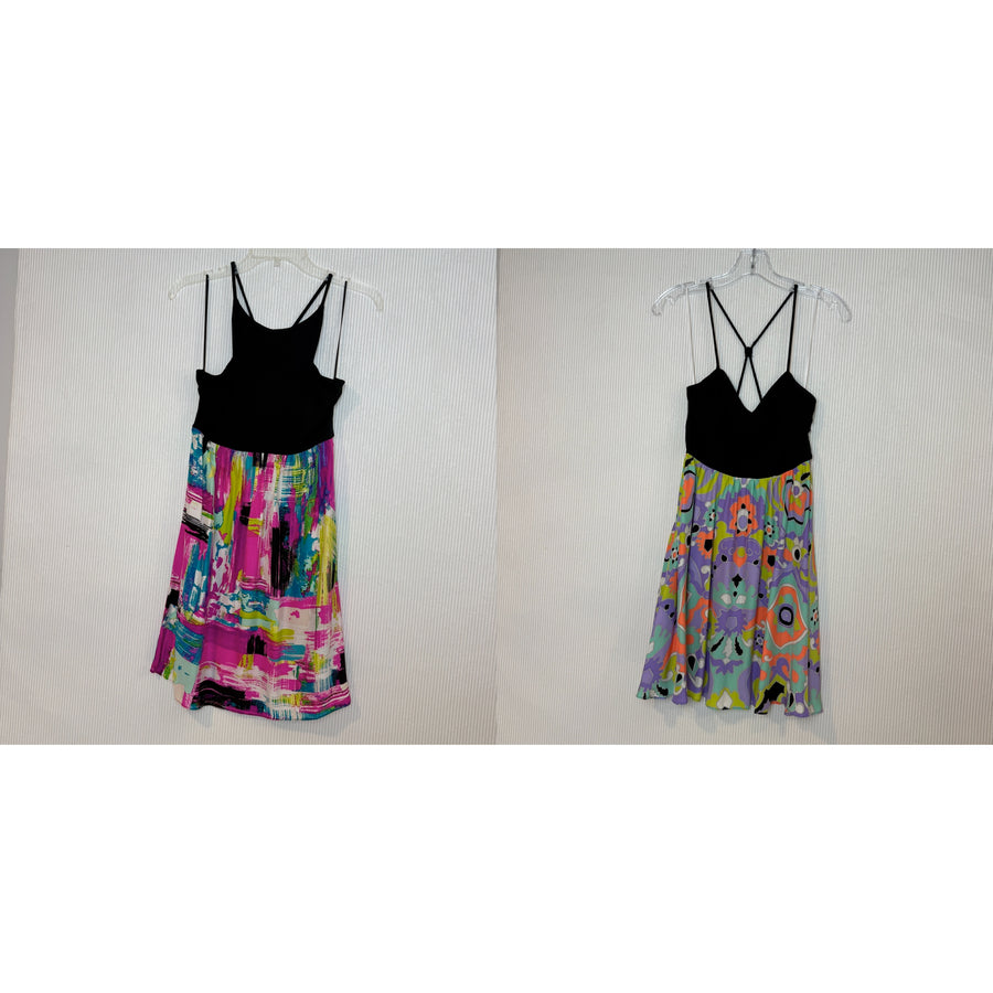 Alice + Trixie Colorful Skirt Black Top Dress — 01 both included items, front