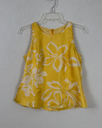 Yellow Floral Sleeveless Top — 01 front