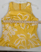 Yellow Floral Sleeveless Top — 02 front 2