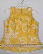 Yellow Floral Sleeveless Top — 03 front 3
