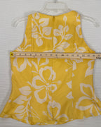 Yellow Floral Sleeveless Top — 04 front 4