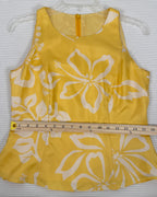 Yellow Floral Sleeveless Top — 06 back 2