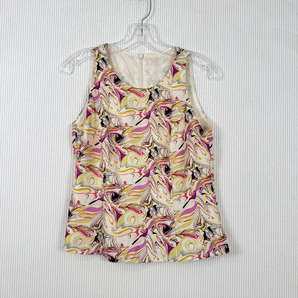 Pastel Print Sleeveless Top — 01 front