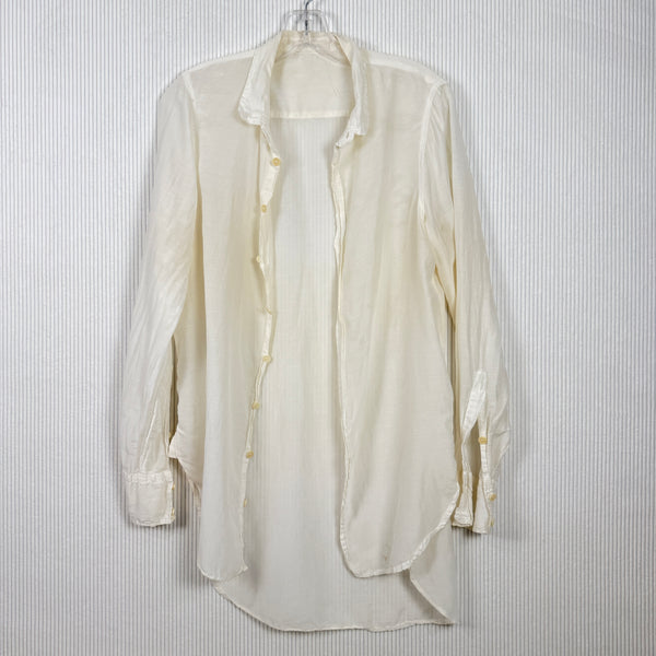 CP Shades Ivory Button Blouse Size S — 01 front