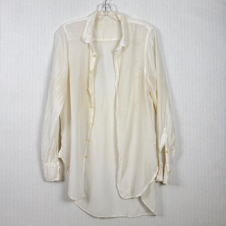 CP Shades Ivory Button Blouse Size S — 01 front