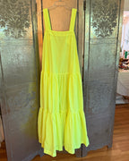 Mira Mikati Neon Yellow Maxi Dress Size EU 34 — 01 front