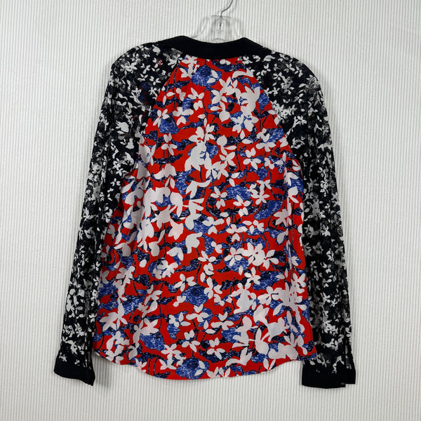Peter Pilotto Floral Print Long Sleeve Top Size M-M — 01 front