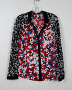 Peter Pilotto Floral Print Long Sleeve Top Size M-M — 02 back