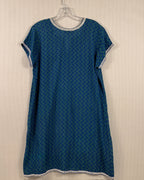 Sulu Blue Green Embroidered Dress — 02 back
