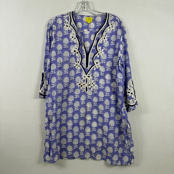 Roberta Roller Rabbit Cotton Tunic Pheasant Blouse — 01 front