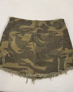 Dance & Marvel Distressed Camouflage Denim Mini Skirt — 01 front