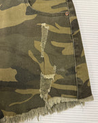 Dance & Marvel Distressed Camouflage Denim Mini Skirt — 03 detail