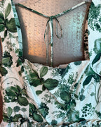 Cara Cara Claire Dress in Olive Hanging Orchids Size 10 — 03 detail