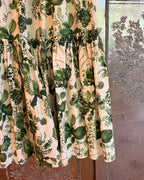 Cara Cara Claire Dress in Olive Hanging Orchids Size 10 — 04 detail 2