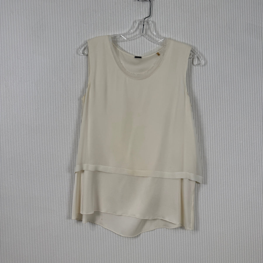 Ivory Layered Tank Top — 01 front