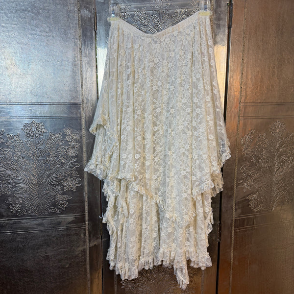 Intimately Free People Cream Lace Poncho — 01 front
