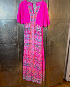 Alice + Trixie Hot Pink Maxi Dress — 01 front