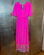 Alice + Trixie Hot Pink Maxi Dress — 02 back