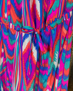 Alice + Trixie Pink Blue Geometric Maxi Dress — 02 detail