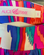Alice + Trixie Pink Blue Geometric Maxi Dress — 04 tag