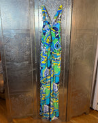 Alice + Trixie Silk Halter Maxi Dress Size M — 02 front 2