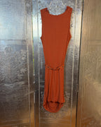Rust Orange Ruched Dress — 02 back