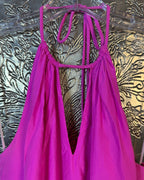 Alice + Trixie Hot Pink Halter Maxi Dress — 06 detail 4