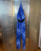 Alice + Trixie Blue Print Halter Maxi Dress — 02 back