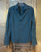 Alara Teal Button Blouse — 01 front