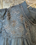 Ulla Johnson Lissa Blouse in Slate Blue — 03 detail 2