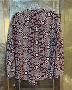 Maroon Print Blouse — 01 front